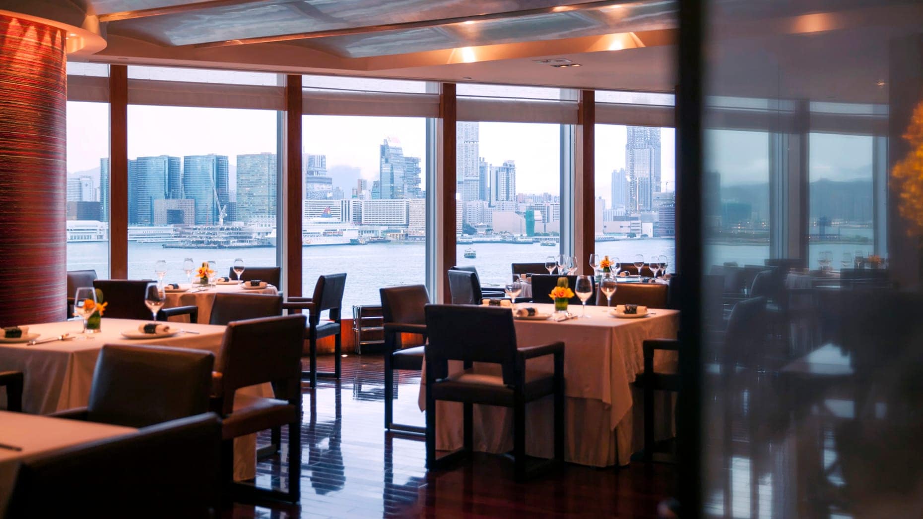 dining area of Lung King Heen by Chef Chan Yan Tak