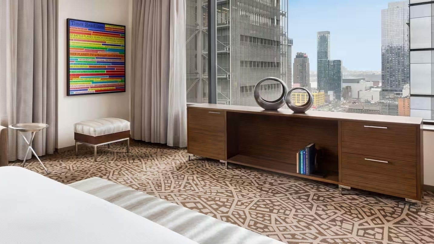 a room inside Hilton New York Times Square